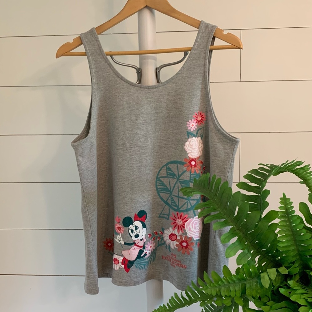🌻Disney Parks Gray/Pink Wrap Around Tank